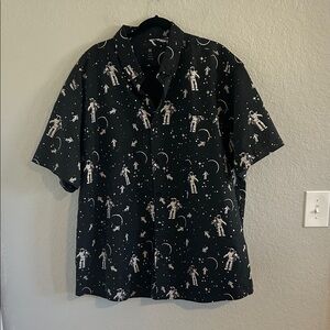 Black Astronaut Print Men's Shirt - NWOT